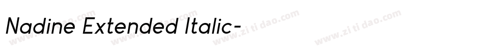 Nadine Extended Italic字体转换